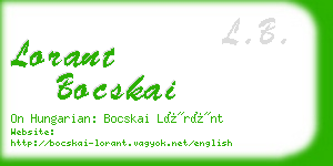 lorant bocskai business card